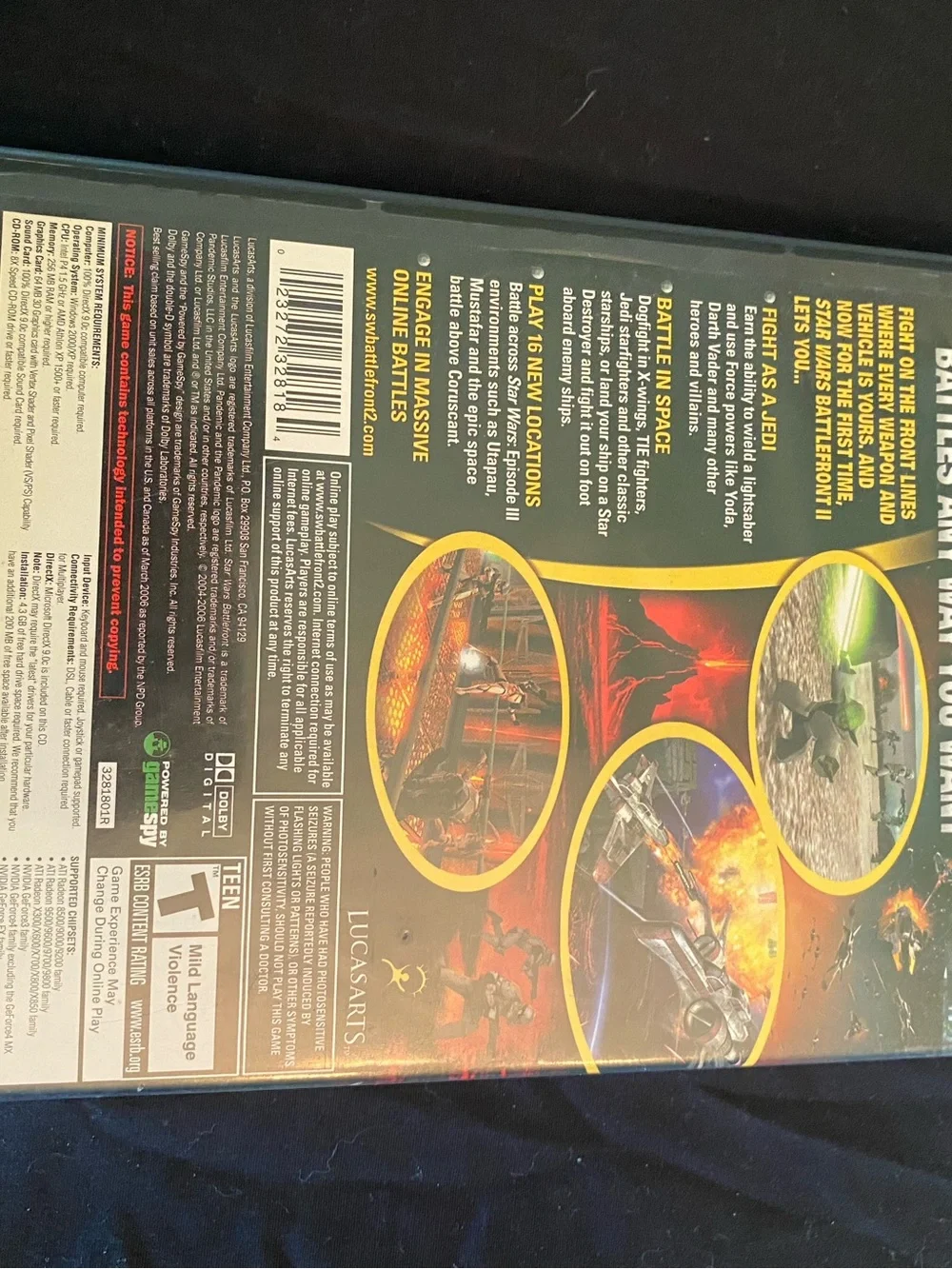Star Wars Battlefront PC Game Case - White & Blue Cover Art